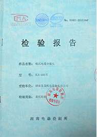 SLX-400/5低壓電纜分接頭委托試驗(yàn)報(bào)告
